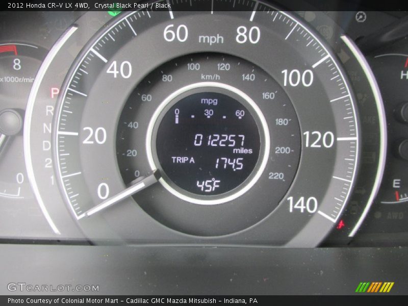 Crystal Black Pearl / Black 2012 Honda CR-V LX 4WD