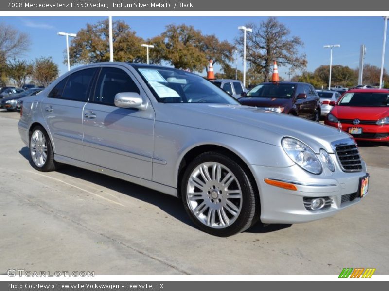 Iridium Silver Metallic / Black 2008 Mercedes-Benz E 550 Sedan