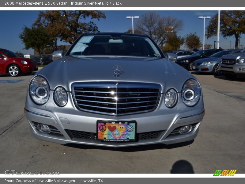 Iridium Silver Metallic / Black 2008 Mercedes-Benz E 550 Sedan