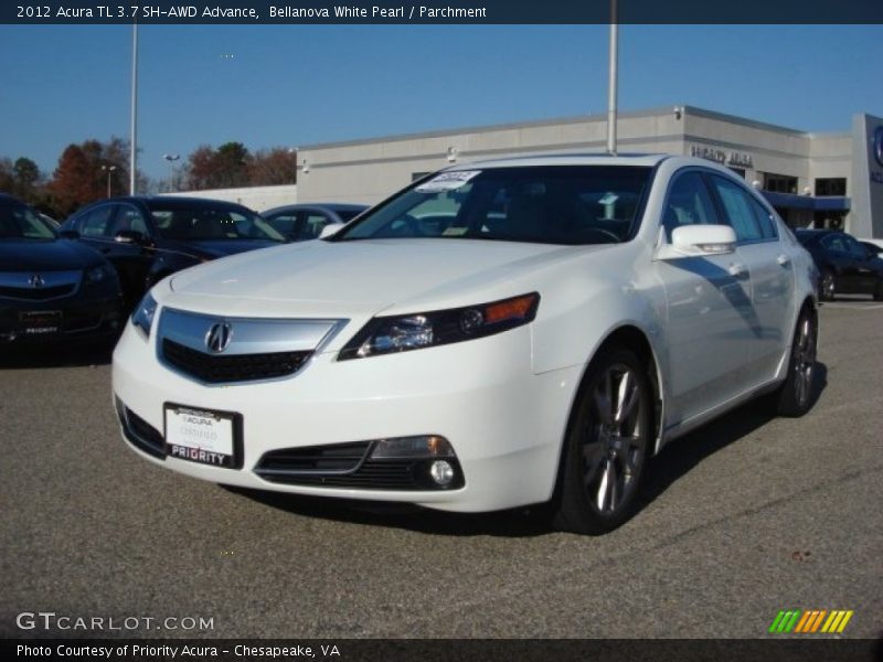 Bellanova White Pearl / Parchment 2012 Acura TL 3.7 SH-AWD Advance