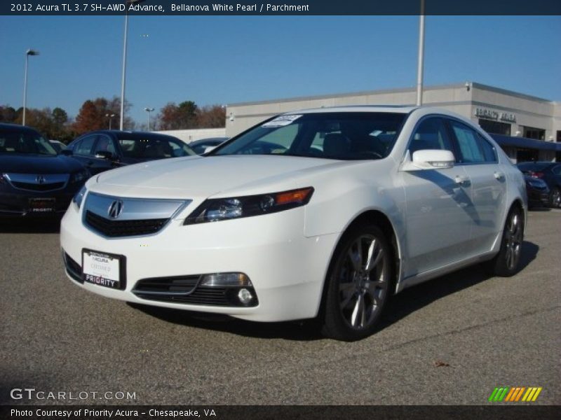Bellanova White Pearl / Parchment 2012 Acura TL 3.7 SH-AWD Advance