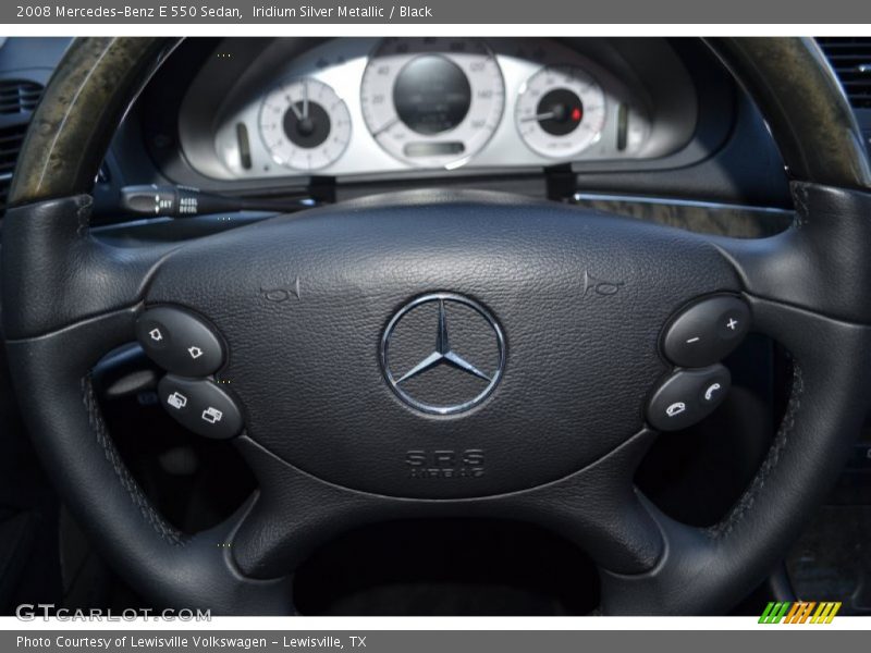 Iridium Silver Metallic / Black 2008 Mercedes-Benz E 550 Sedan