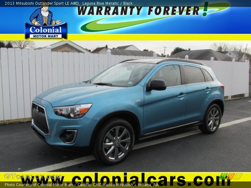 Laguna Blue Metallic / Black 2013 Mitsubishi Outlander Sport LE AWD