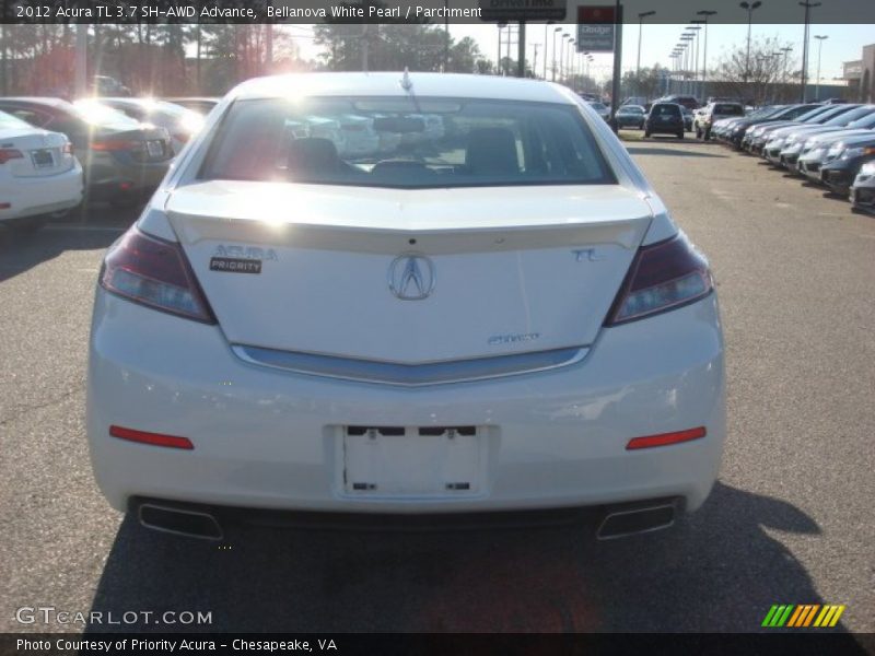 Bellanova White Pearl / Parchment 2012 Acura TL 3.7 SH-AWD Advance
