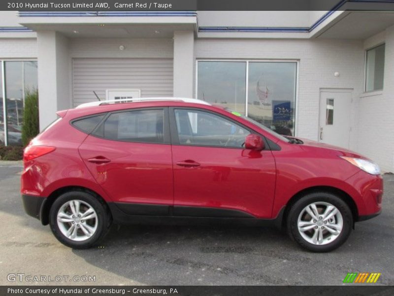 Garnet Red / Taupe 2010 Hyundai Tucson Limited AWD
