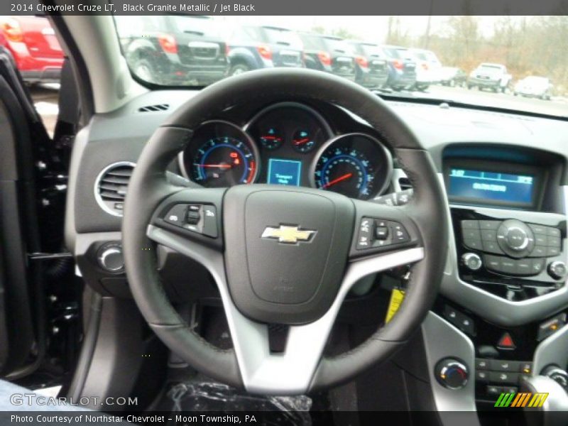 Black Granite Metallic / Jet Black 2014 Chevrolet Cruze LT