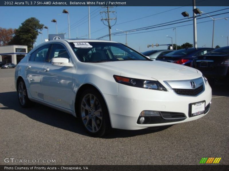 Bellanova White Pearl / Parchment 2012 Acura TL 3.7 SH-AWD Advance