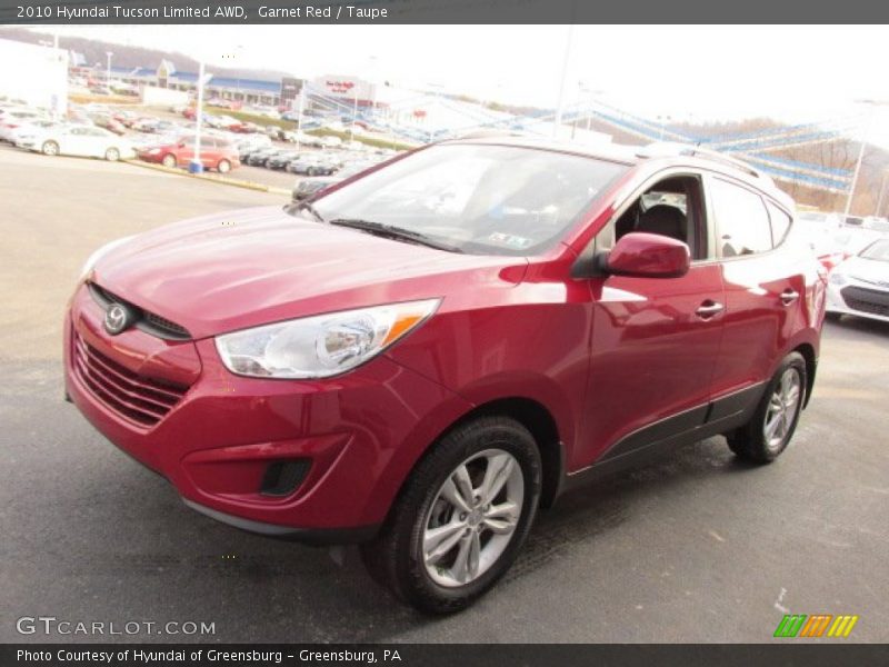 Garnet Red / Taupe 2010 Hyundai Tucson Limited AWD