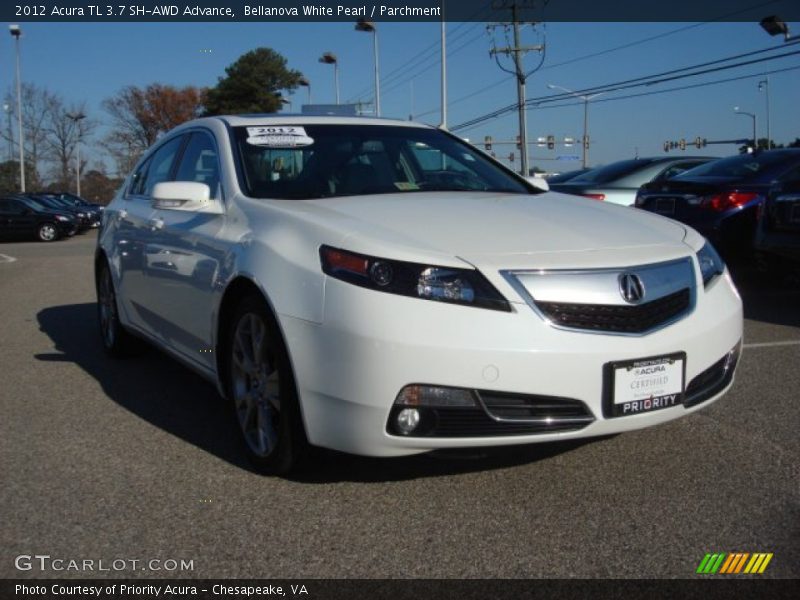 Bellanova White Pearl / Parchment 2012 Acura TL 3.7 SH-AWD Advance