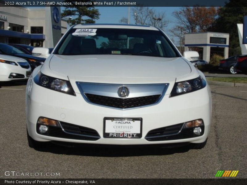 Bellanova White Pearl / Parchment 2012 Acura TL 3.7 SH-AWD Advance