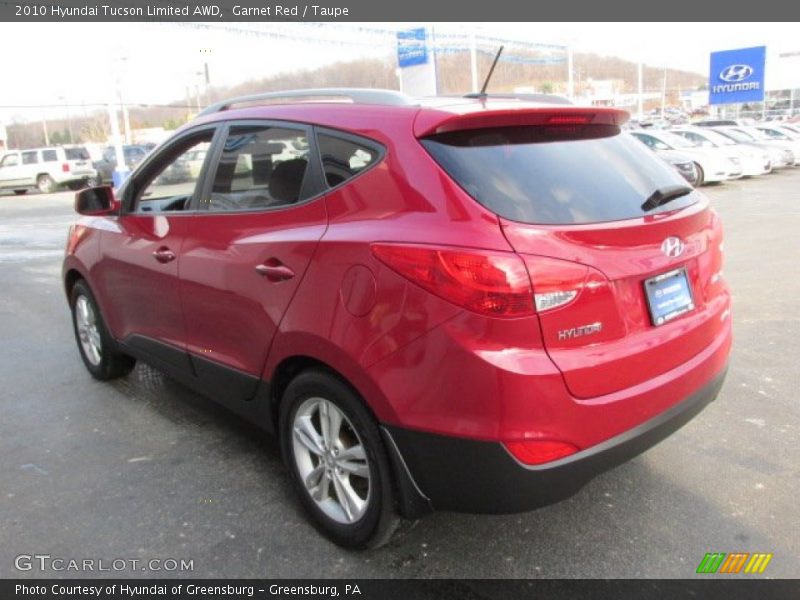 Garnet Red / Taupe 2010 Hyundai Tucson Limited AWD