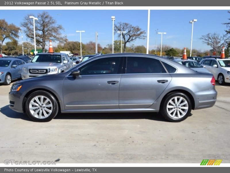 Platinum Gray Metallic / Titan Black 2012 Volkswagen Passat 2.5L SEL