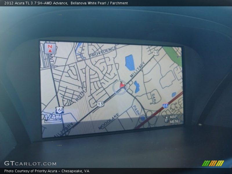 Bellanova White Pearl / Parchment 2012 Acura TL 3.7 SH-AWD Advance