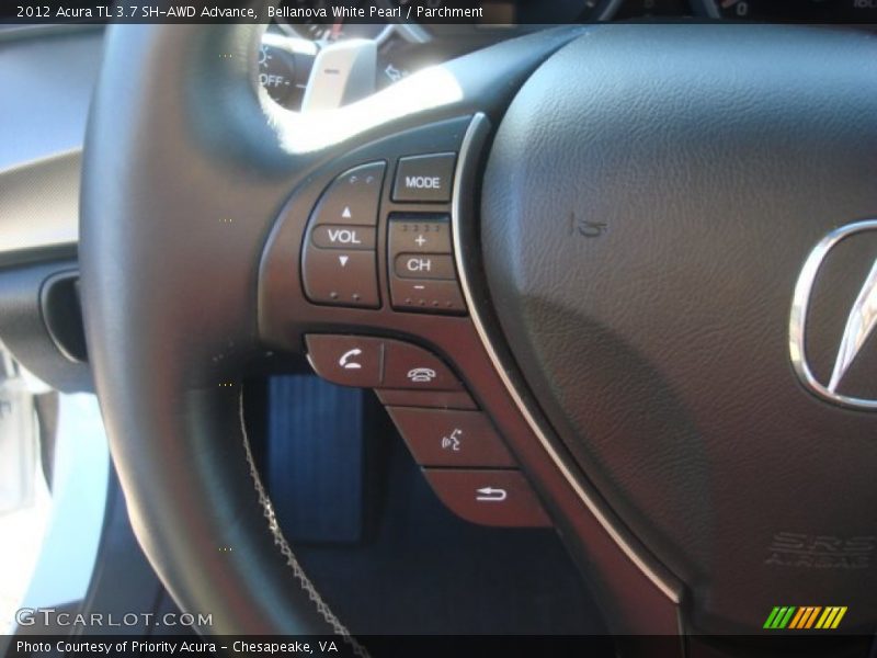 Bellanova White Pearl / Parchment 2012 Acura TL 3.7 SH-AWD Advance