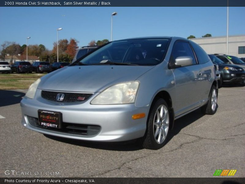 Satin Silver Metallic / Black 2003 Honda Civic Si Hatchback