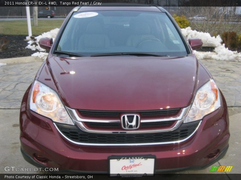 Tango Red Pearl / Gray 2011 Honda CR-V EX-L 4WD