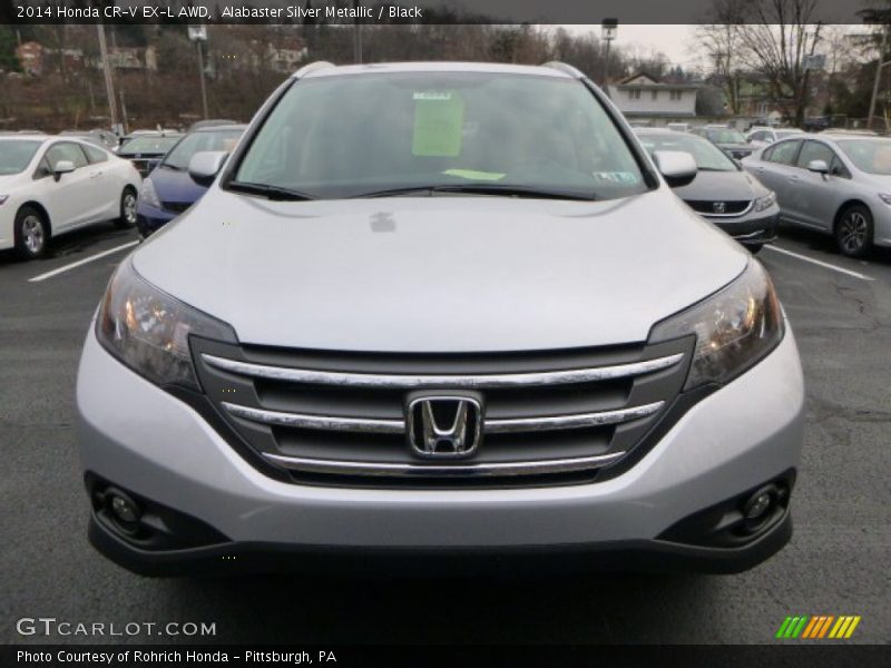 Alabaster Silver Metallic / Black 2014 Honda CR-V EX-L AWD