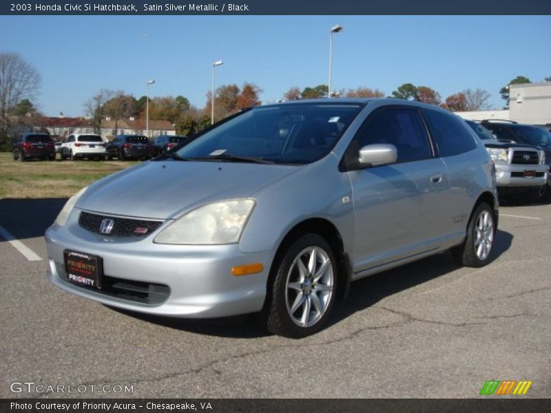 Satin Silver Metallic / Black 2003 Honda Civic Si Hatchback