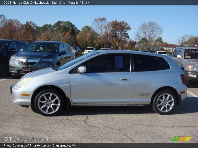 Satin Silver Metallic / Black 2003 Honda Civic Si Hatchback