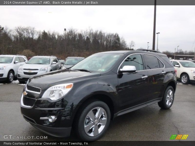 Black Granite Metallic / Jet Black 2014 Chevrolet Equinox LT AWD