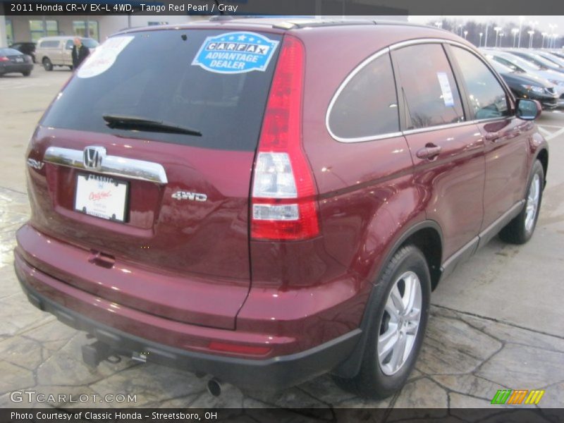 Tango Red Pearl / Gray 2011 Honda CR-V EX-L 4WD