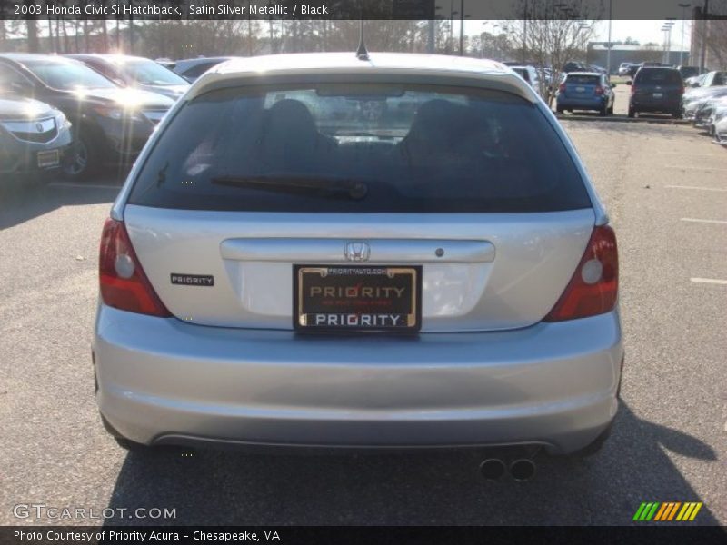 Satin Silver Metallic / Black 2003 Honda Civic Si Hatchback