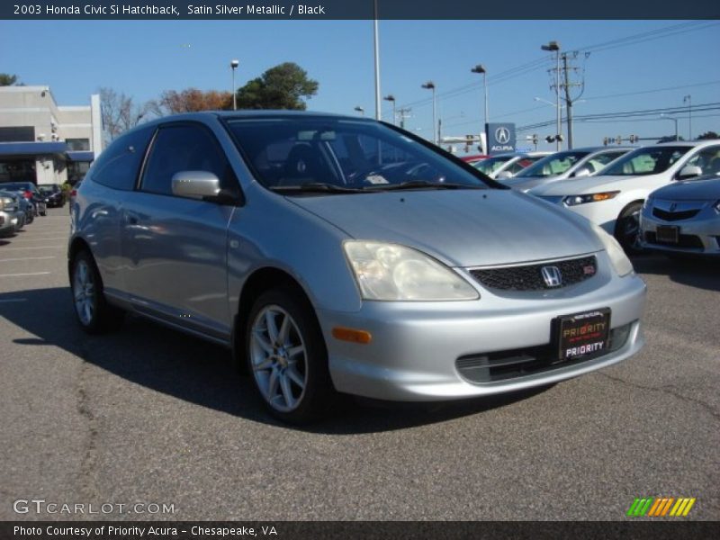 Satin Silver Metallic / Black 2003 Honda Civic Si Hatchback