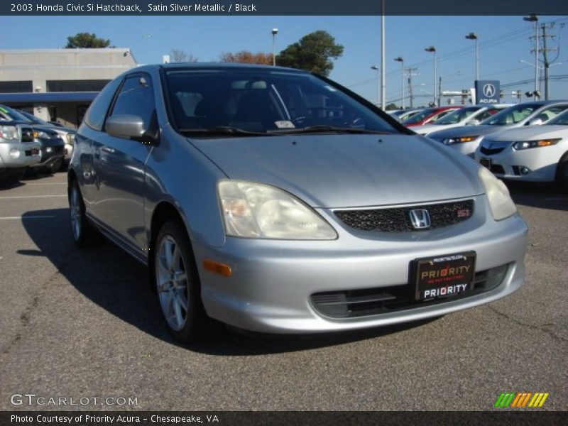 Satin Silver Metallic / Black 2003 Honda Civic Si Hatchback