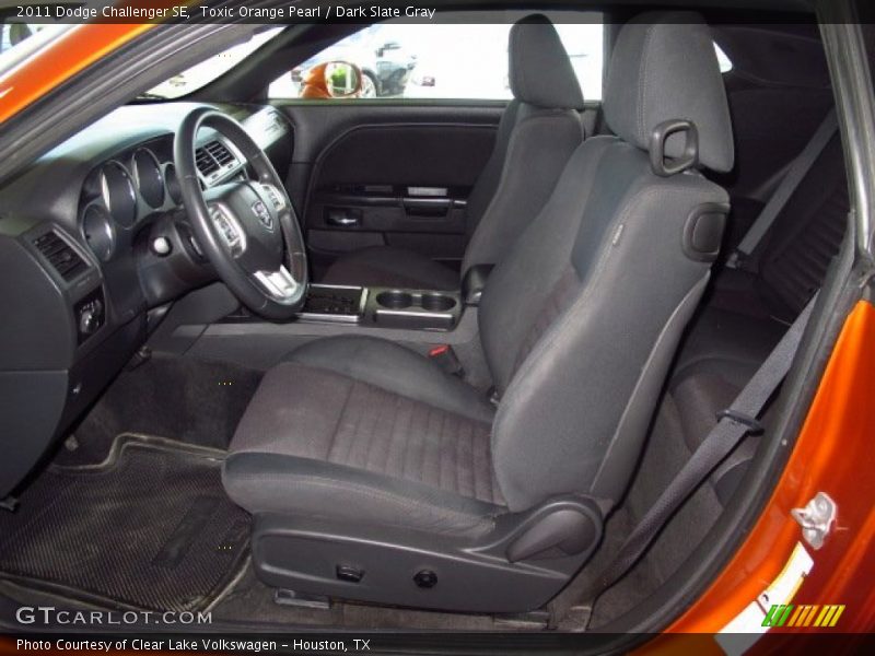 Toxic Orange Pearl / Dark Slate Gray 2011 Dodge Challenger SE