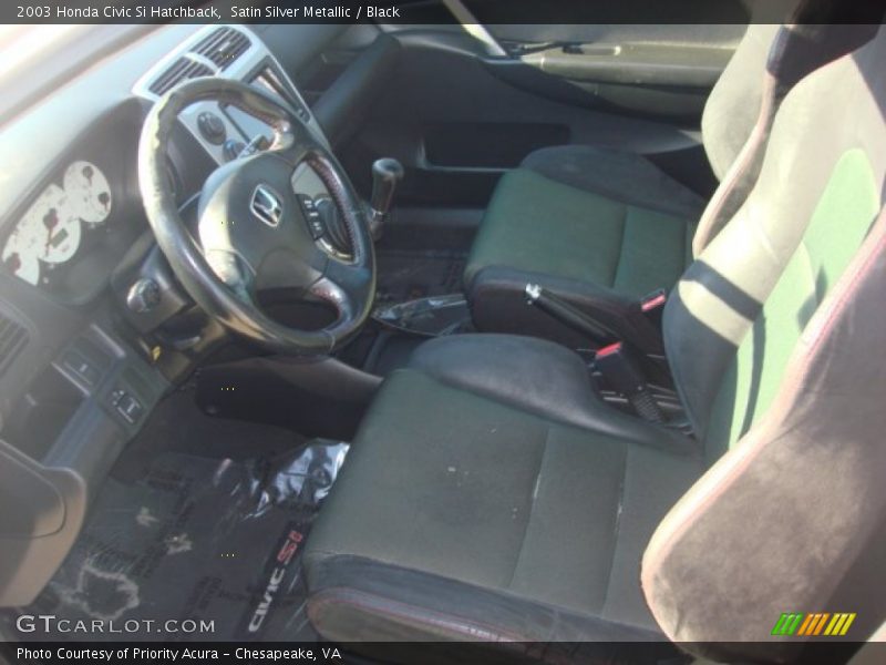 Satin Silver Metallic / Black 2003 Honda Civic Si Hatchback
