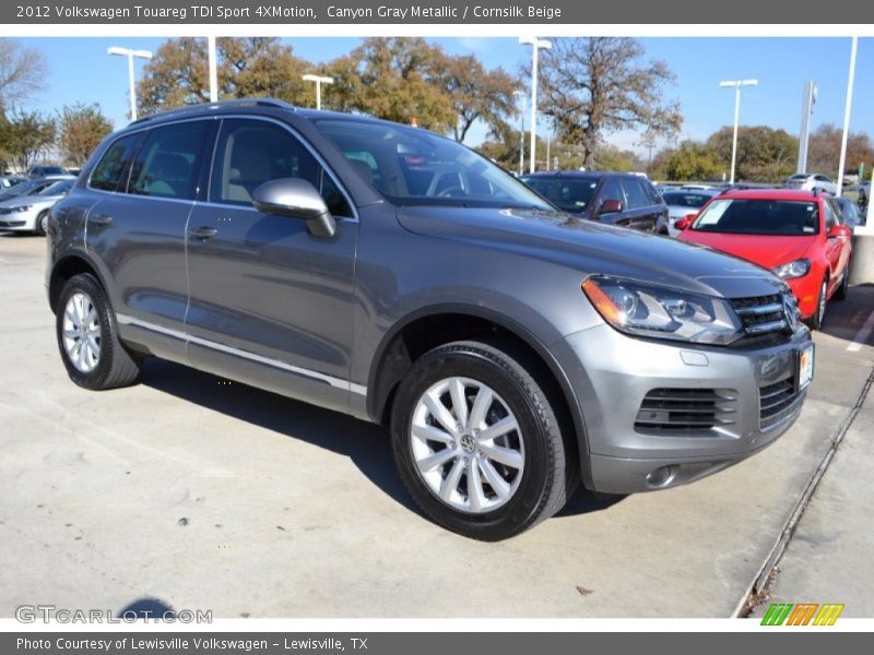 Canyon Gray Metallic / Cornsilk Beige 2012 Volkswagen Touareg TDI Sport 4XMotion