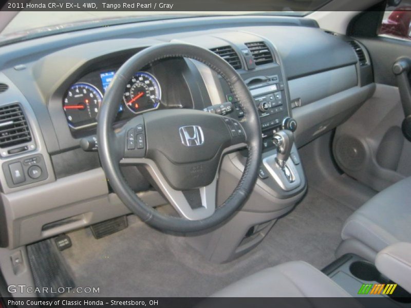 Tango Red Pearl / Gray 2011 Honda CR-V EX-L 4WD