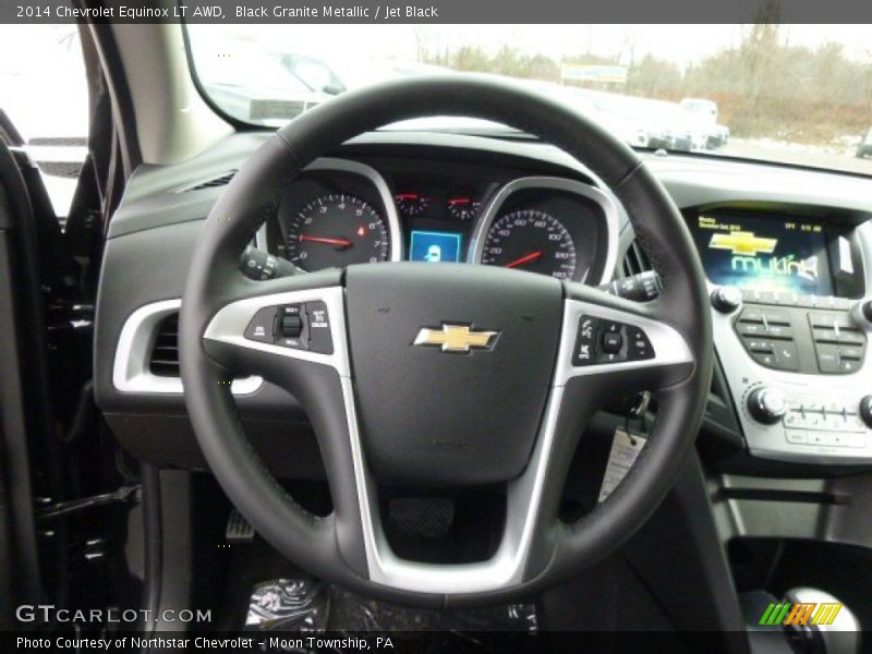 Black Granite Metallic / Jet Black 2014 Chevrolet Equinox LT AWD