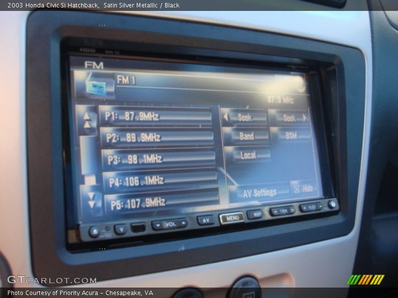 Satin Silver Metallic / Black 2003 Honda Civic Si Hatchback