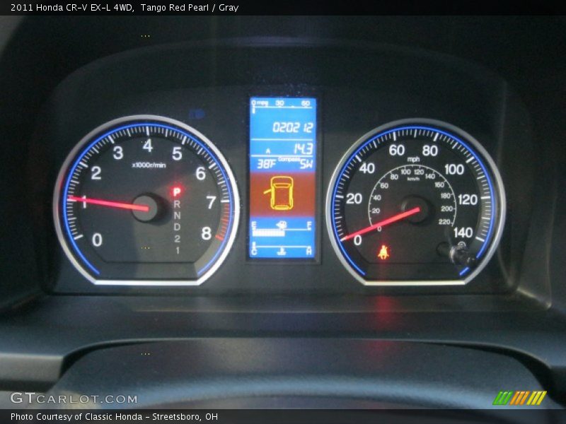Tango Red Pearl / Gray 2011 Honda CR-V EX-L 4WD