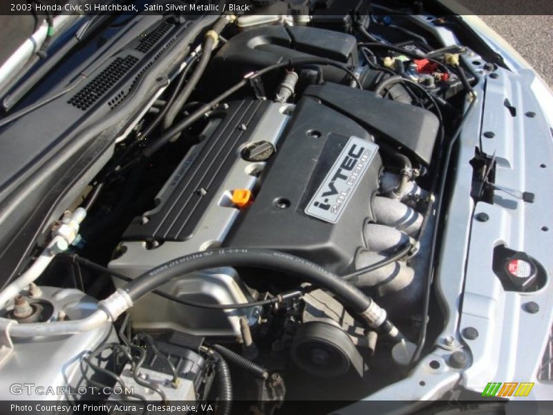 Satin Silver Metallic / Black 2003 Honda Civic Si Hatchback