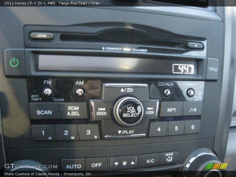 Tango Red Pearl / Gray 2011 Honda CR-V EX-L 4WD