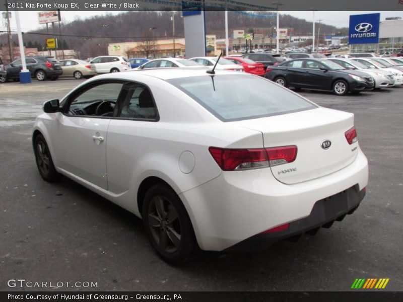 Clear White / Black 2011 Kia Forte Koup EX