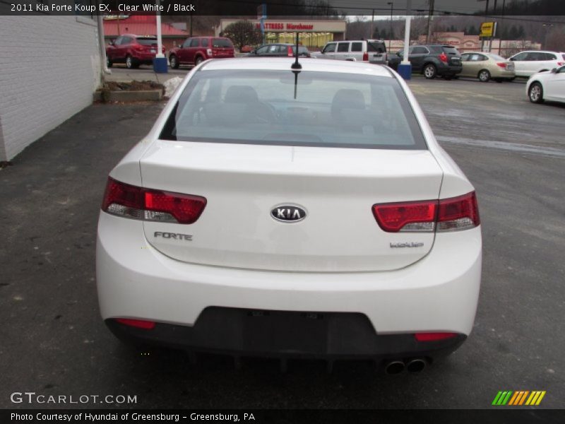 Clear White / Black 2011 Kia Forte Koup EX