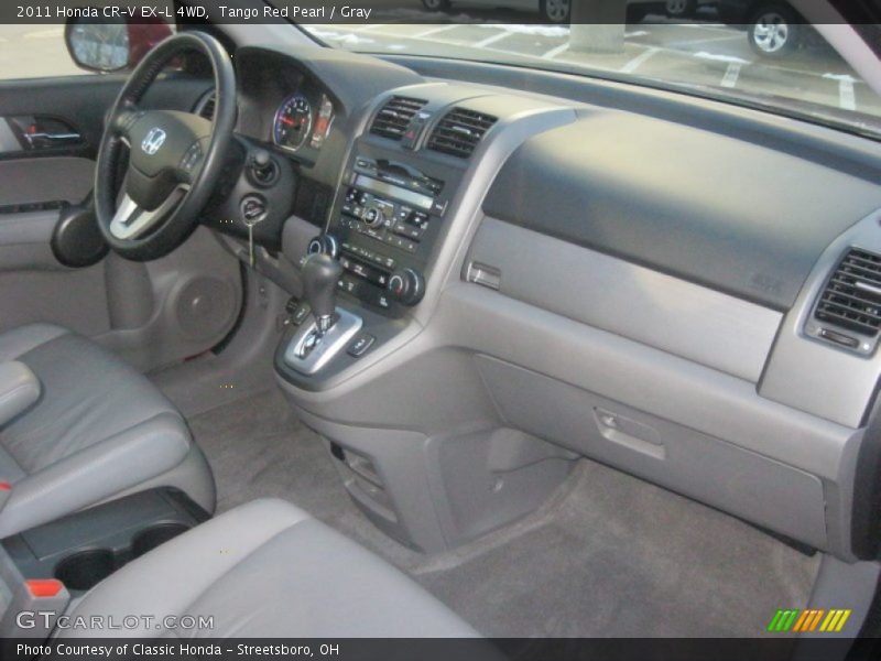 Tango Red Pearl / Gray 2011 Honda CR-V EX-L 4WD