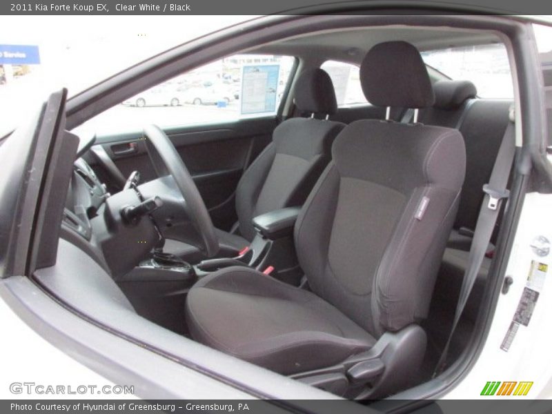 Clear White / Black 2011 Kia Forte Koup EX