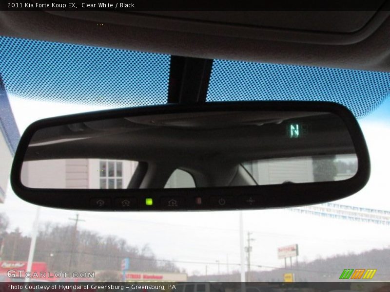 Clear White / Black 2011 Kia Forte Koup EX