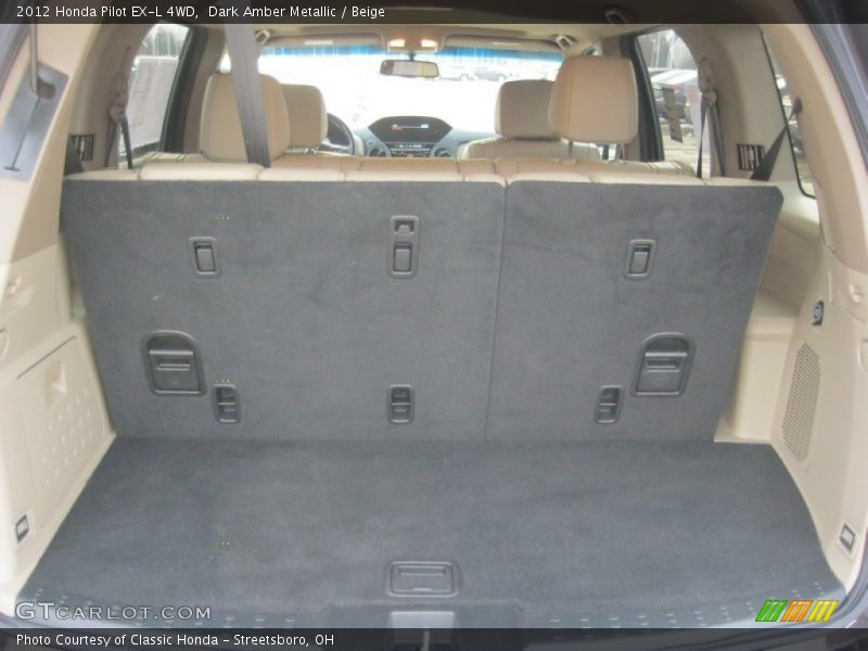 Dark Amber Metallic / Beige 2012 Honda Pilot EX-L 4WD