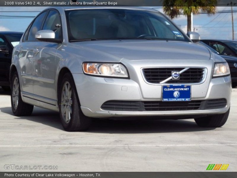 Silver Metallic / Umbra Brown/Quartz Beige 2008 Volvo S40 2.4i