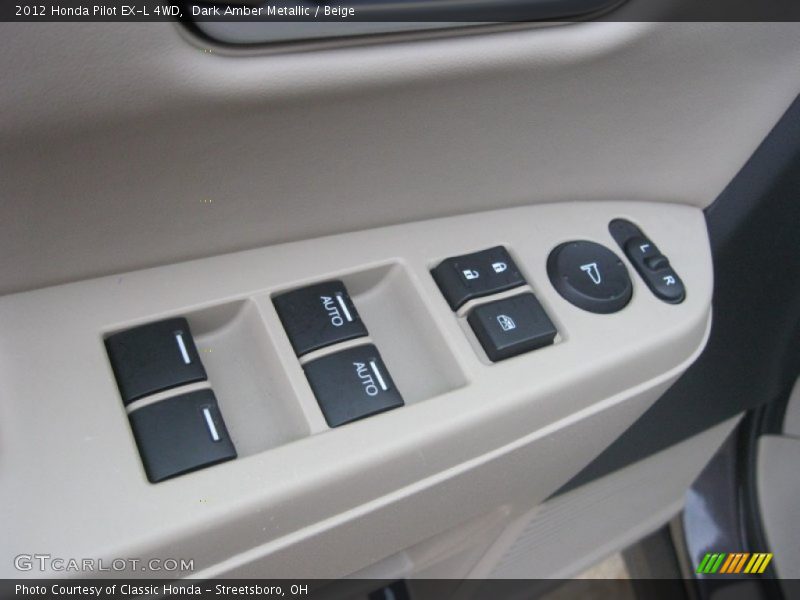 Dark Amber Metallic / Beige 2012 Honda Pilot EX-L 4WD