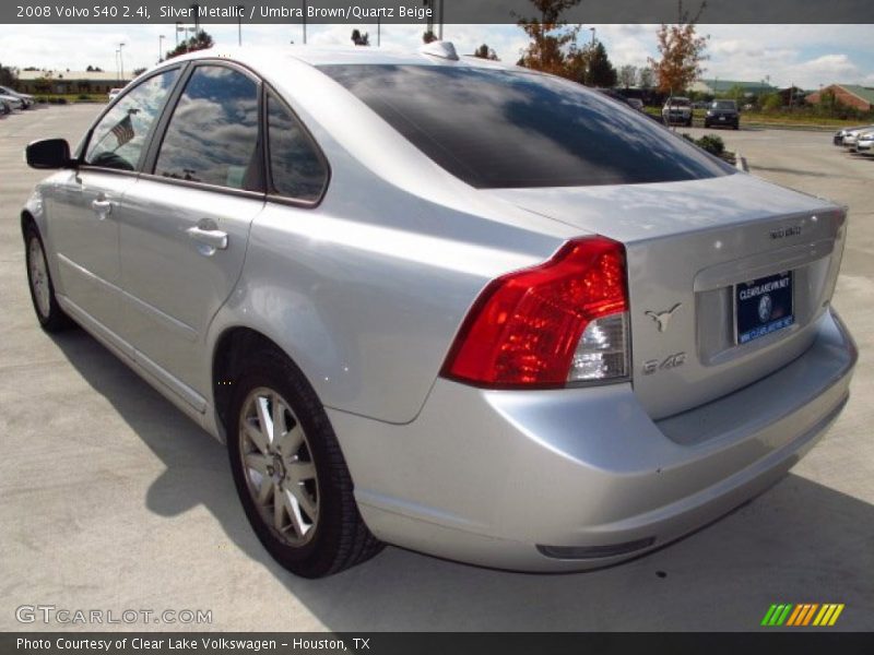 Silver Metallic / Umbra Brown/Quartz Beige 2008 Volvo S40 2.4i