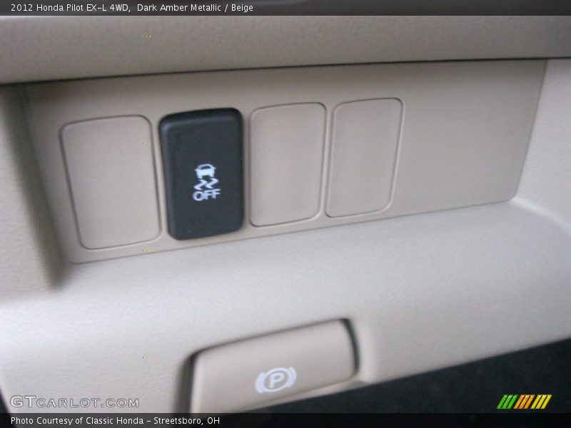 Dark Amber Metallic / Beige 2012 Honda Pilot EX-L 4WD