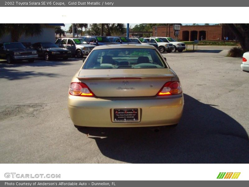 Gold Dust Metallic / Ivory 2002 Toyota Solara SE V6 Coupe