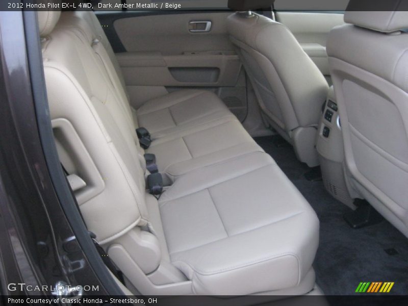 Dark Amber Metallic / Beige 2012 Honda Pilot EX-L 4WD