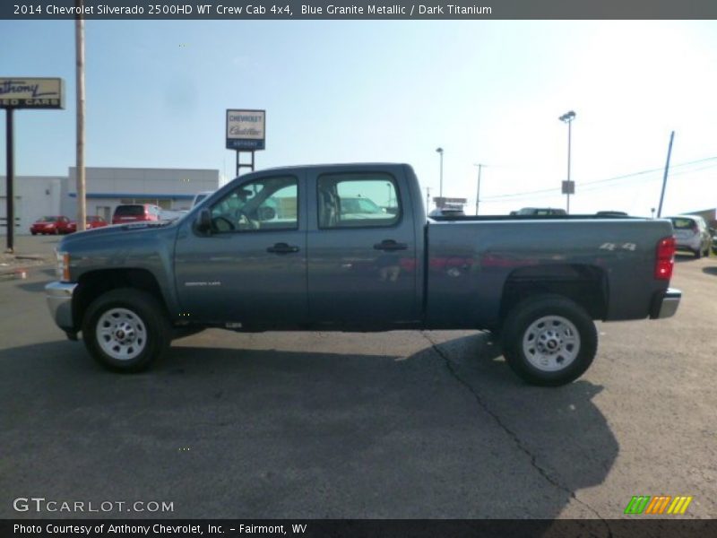 Blue Granite Metallic / Dark Titanium 2014 Chevrolet Silverado 2500HD WT Crew Cab 4x4